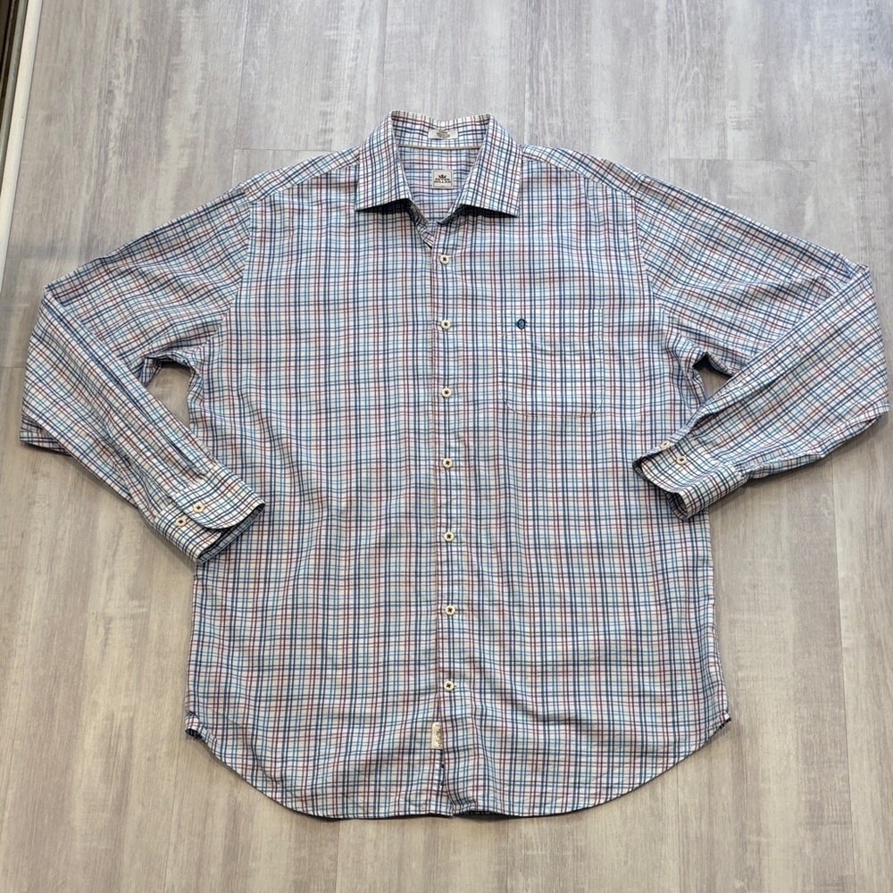 Peter Millar Multicolor Plaid Casual Shirt